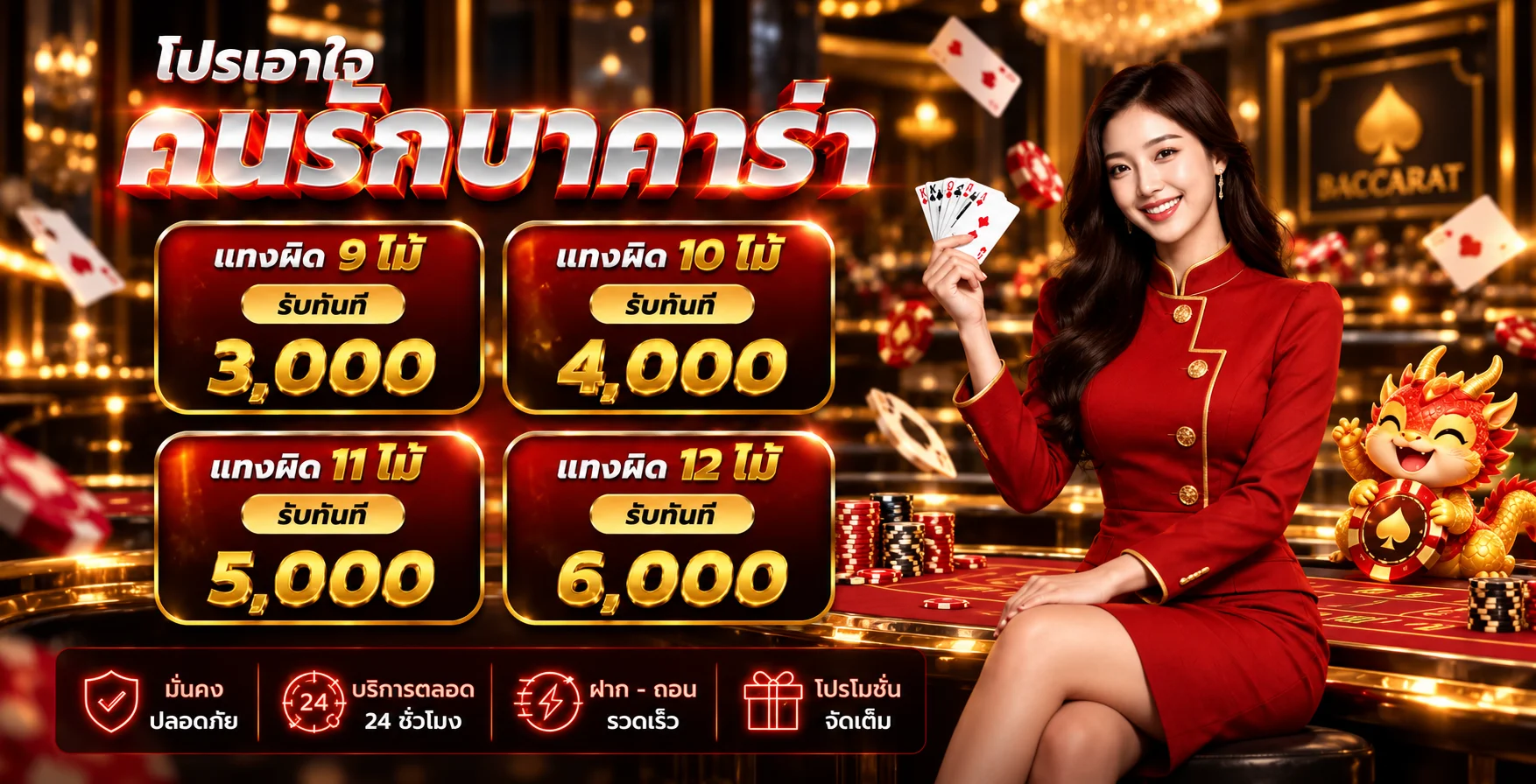 HONGHAO45 บาคาร่าออนไลน์ โปรโมชั่นคนรักบาคาร่า